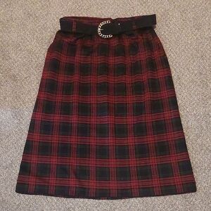 Cricket Lane Plaid Midi Skirt